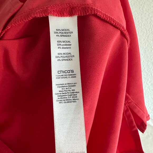 NWT Chico’s Silky Soft Camp Button-Down Shirt Size: 2 (12/14) - Picture 9 of 9